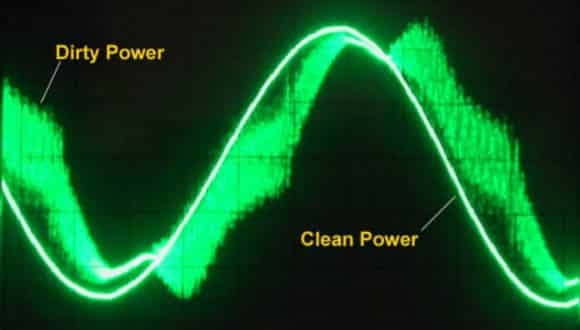 oscillogram dirty power