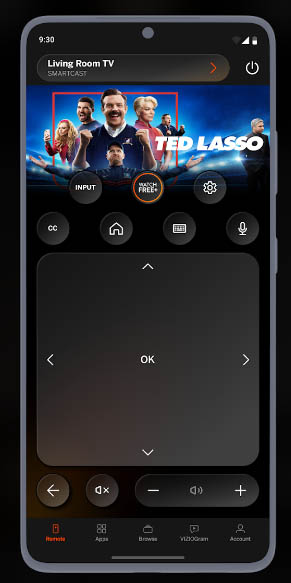Vizio Mobile app interface